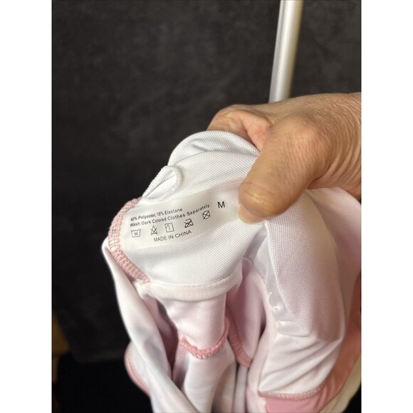 Shein Women's Tankini Size M Pink White Floral Pattern - Picture 9 of 9